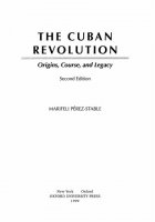 The Cuban Revolution: Origins, Course and Legacy, 2nd edition